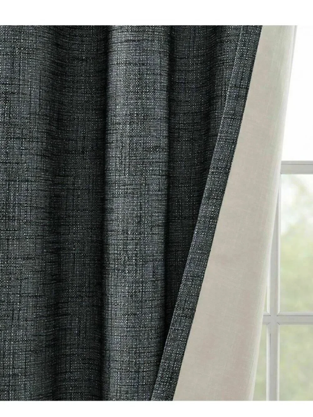 SunSmart Maya 50'' X 54'' Printed Heathered Blackout Window Panel, Blue